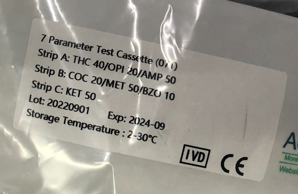 Test de Drogas para saliva CDP-SCAN-7. Multidroga de CDP