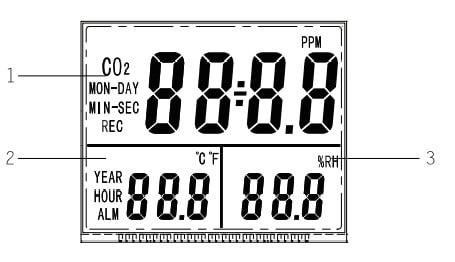 Detector - Medidor de CO2 profesional CDPH2000 con data loger