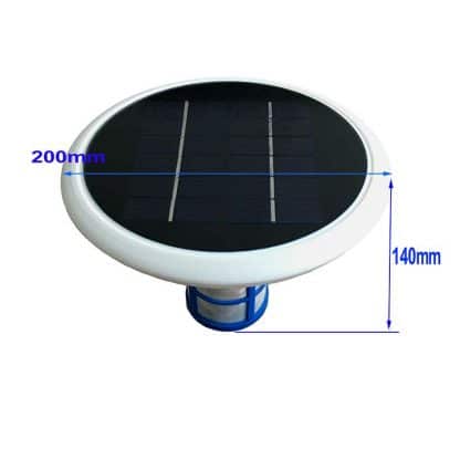 Ionizador solar para piscinas por ánodo de plata y cobre