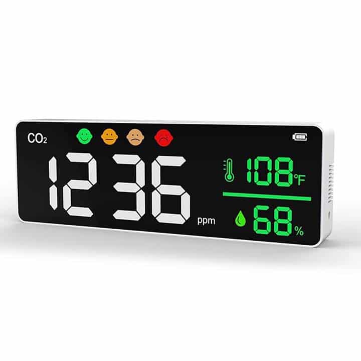 Monitor CO2 con Sonómetro y batería 2000 mAh CDP-DM165 Homologado CE