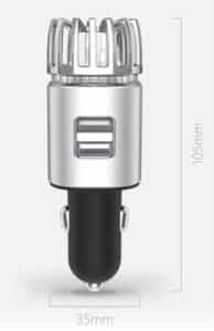 ioniza USB Dual-Port, Purificador de Aire Ionizador para Vehículos