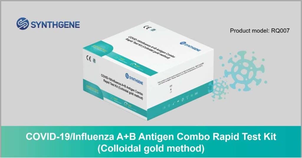 Test Rápido Combinado Antígenos SARS-CoV-2 y Gripe A-B Synthgene – 25 Uds