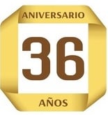 Logo 36 aniversario oro