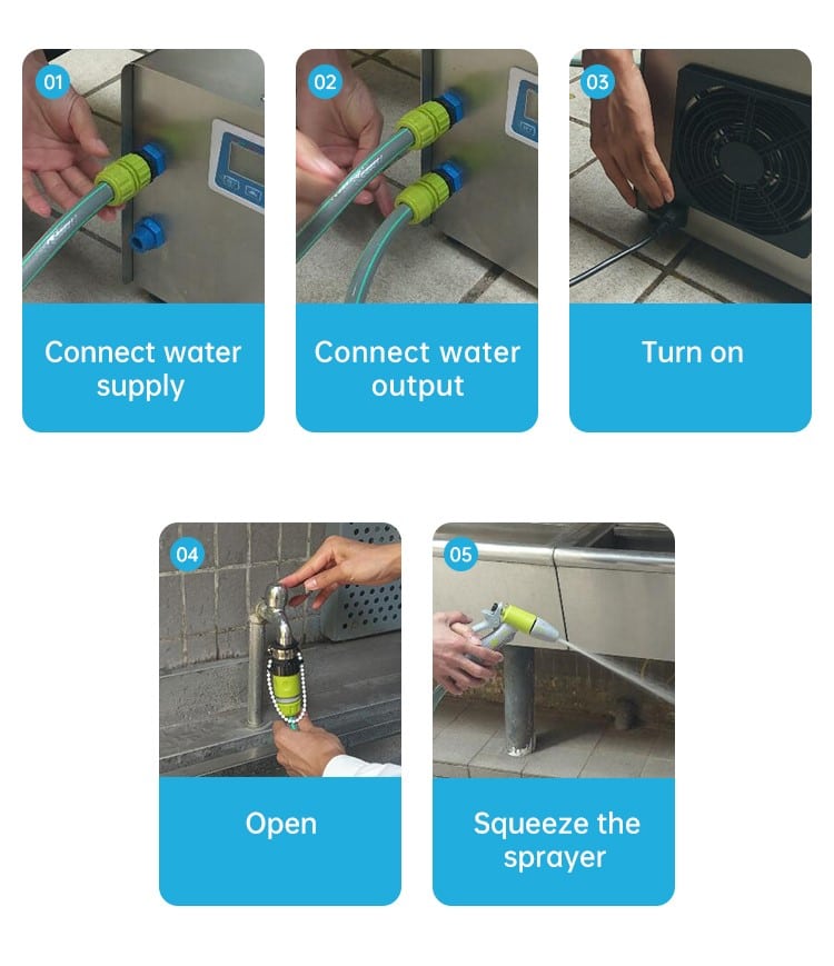 Ozonizador de agua portátil 5G para desinfección y esterilización profesional Ozone-Clean