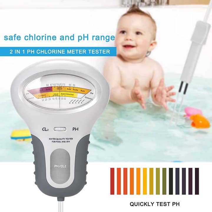 Swimming pools. Chlorine and PH meter, Solar ionizer Copper and anode